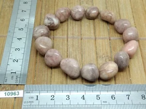 Bracelet en pierre roulée naturelle (à identifier) - import USA - lithotherapie - Imagen 1 de 2