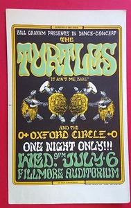 Fillmore Postcard 1966 Turtles Bill Graham Oxford Circle Nice San Francisco Card - Picture 1 of 2