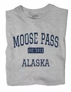 Moose Pass Alaska AK T-Shirt EST - Picture 1 of 6