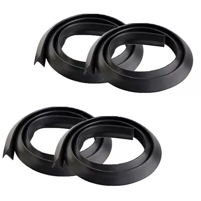 4PCS 1.5M Car Fender Flares Protector Wheel Moulding Rubber Trims Stickers Black - Image 1 of 4