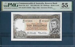 Australia 10 Shillings, 1961, P 33a / R17, PMG 55 AUNC