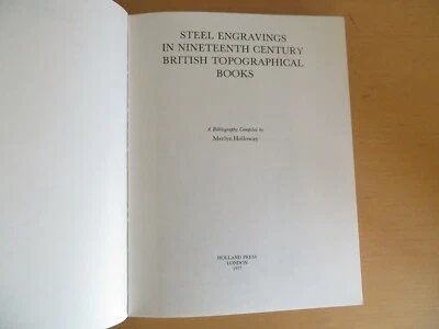 BRITISH TOPOGRAPHICAL BIBLIOGRAPHY LIST  WORKS WITH STEEL ENGRAVINGS 19TH-C 1977 - Image 1 of 4