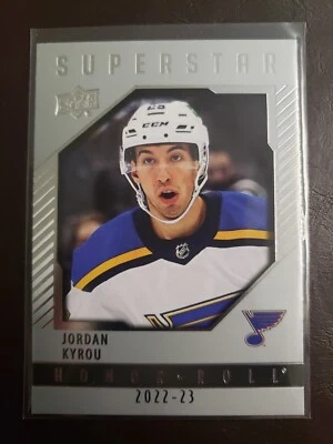 2022-23 Jordan Kyrou Honor Roll Upper Deck Series 1 Hockey St. Louis Blues - Image 1 of 2