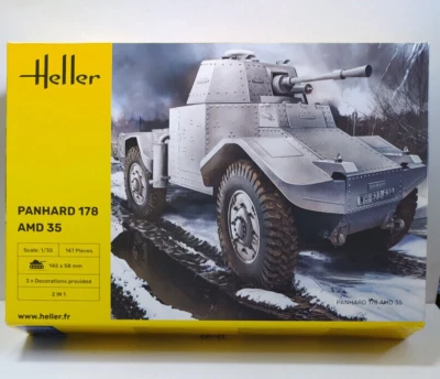 HELLER 1:35 KIT MEZZO MILITARE PANHARD 178 AMD 35  147 PEZZI  145x58 mm    30325 - Immagine 1 di 2