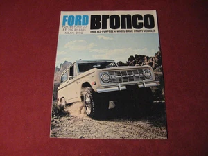 Ford Bronco 1968 camioneta pickup folleto de ventas folleto catálogo original antiguo - Imagen 1 de 3
