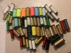 KREINIK THREADS Lot Of 54 Spools  New And Used Nice Variety Colors And Types - Picture 1 of 9