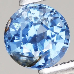 Natürlicher unbeheizter tansanischer blauer Spinell 0,6 kt runder 4,9 mm, Afrika Edelstein - Bild 1 von 4