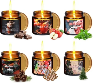 6 Stück Weihnachts Duftkerze Weihnachtskerze Geschenkset Weihnachtsstil -- 1 - Bild 1 von 2