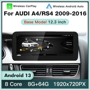 Autoradio Apple Carplay Android 64G Display Audi A4 RS4 2009-16 Niedrige Version - Picture 1 of 14