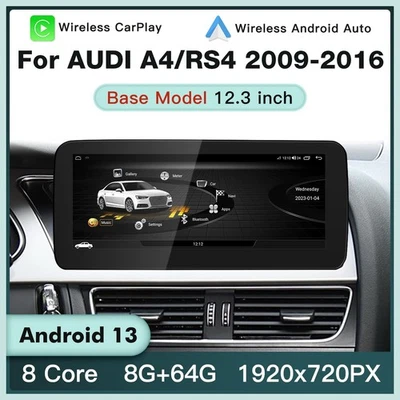Radio Coche Apple Carplay Android 64G Pantalla Audi A4 RS4 2009-16 Versión Baja Foto 1 de 4
