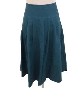 Coast Women's Skirt Size 10 Green Floral Zipped Lined Flared Used F1 - Picture 1 of 12