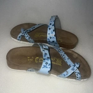 Papillio by Birkenstock Mayari Blue Floral Sandals Size 230 New 36 3.5 - Picture 1 of 16