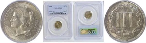 1869 3CN Nickel Three Cent PCGS MS-66 - Picture 1 of 3