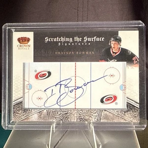 Carolina Hurricanes Drayson Bowman Scratching The Surface Crown Royale 1 Of 100 - Picture 1 of 2