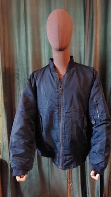 Hovik LYS Bomber Jacket Men's Black Vintage orange lining Large - Image 1 of 4