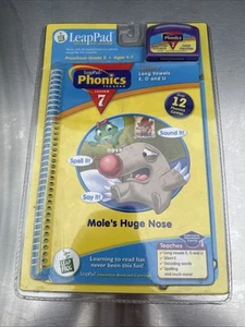 Leap Frog - Leap Pad Phonics Book & Cartridge "Mole's Huge Nose" Lesson 7 New - Picture 1 of 5