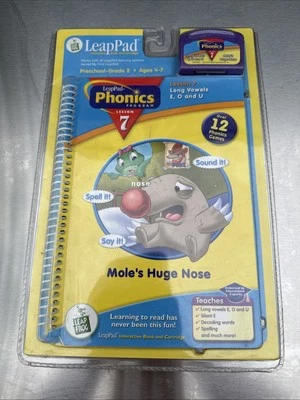 Leap Frog - Leap Pad Phonics Book & Cartridge "Mole's Huge Nose" Lesson 7 New - Image 1 of 4