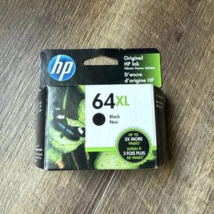 HP 64XL Black Ink Cartridge N9J92AN New Genuine Exp. 5/2023 Sealed Box - Afbeelding 1 van 3
