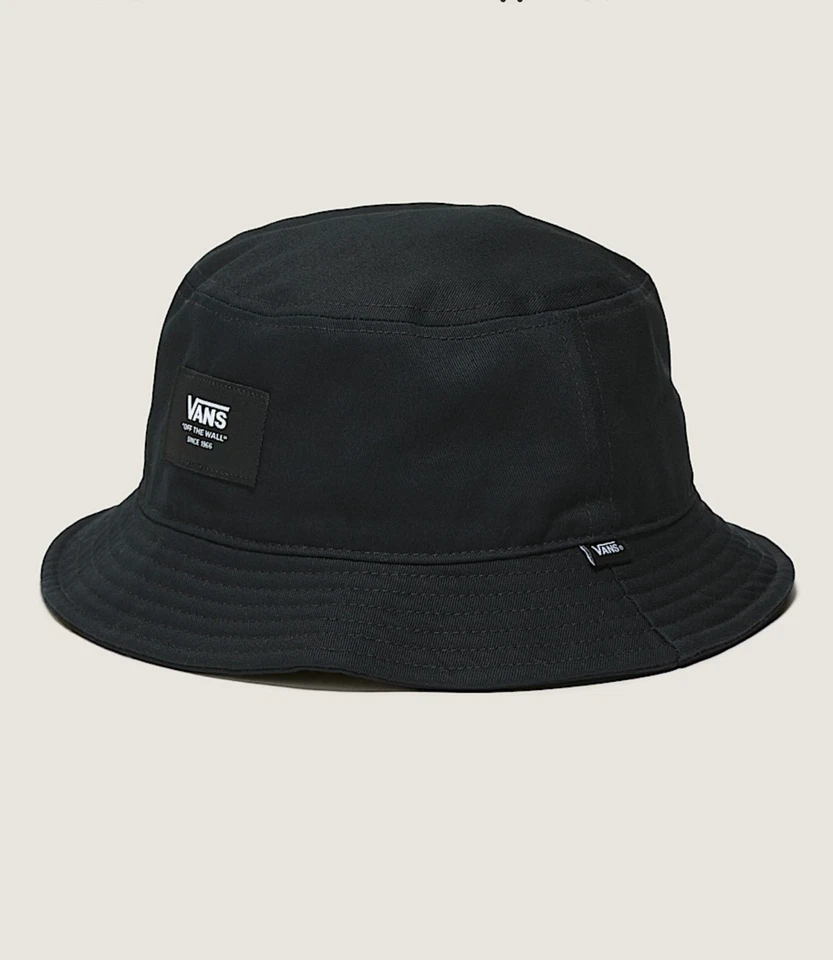Vans Off The Wall Bucket Hat Cap Adult One Size Fits Most S/M Black Unisex - Image 1 of 1