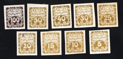 Czechoslovakia 1919-20 set of stamps Porto Mi# 1-9 MH CV=7.2$ - Image 1 of 2