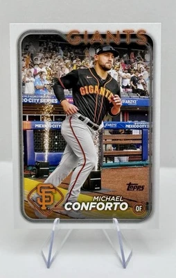 Tarjeta de variación de imagen espejo dorado Michael Conforto 2024 Topps serie 2 #504 SP Foto 1 de 4