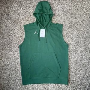 Jordan Mens Medium Dri-FIT Sleeveless Hoodie Training Top Kelly Green DQ7946-388 - Picture 1 of 8