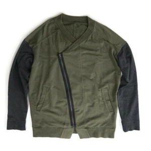 Chaqueta Lululemon Mula Paquete Envolvente Mujer 8 Jaspeado Fatiga Verde Gris Cremallera - Imagen 1 de 12