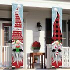 Outdoor Christmas Decorations - Gnomes Porch Sign Banners Hanging Decorations