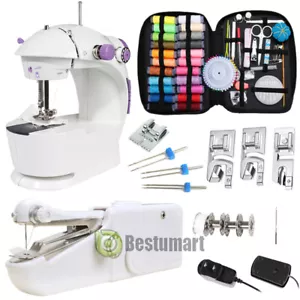 Hand Held Mini Electric Sewing Machine Household Tailor Stitch DIY Cordless Kits - Picture 1 of 64