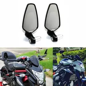 For Kawasaki ER-6n ABS 2015 Motorcycle 7/8 Side Mirrors Bar End Rearview Mirrors - Picture 1 of 10