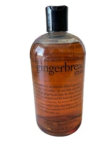 New Sealed Philosophy THE GINGERBREAD MAN Shampoo Shower Gel Bubble Bath 16 oz - Picture 1 of 2