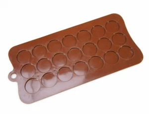 2,5cm KREISE Scheiben Schokolade Topper Silikon Form Blatt Kuchen Dekorieren Basteln - Bild 1 von 2