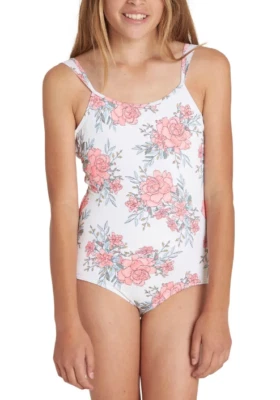 Billabong Girls Seashell Nova Floral One Piece Swimsuit L17817 Size 8 - Image 1 of 3