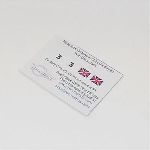 Matchbox Yesteryear 5 b2 1929 Bentley 4.5L RN3 & Flags Stickers - Picture 1 of 3