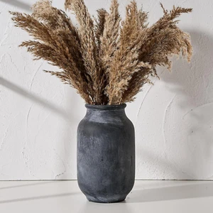Rustic Farmhouse Flower Vase | 9.5 Inch Large Ceramic Vase | Pampas Grass Vase | - Picture 1 of 7