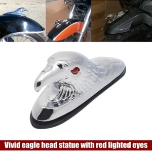 Estatua adorno cabeza águila guardabarros delantero motocicleta para Harley Davidson Honda BMW - Imagen 1 de 9