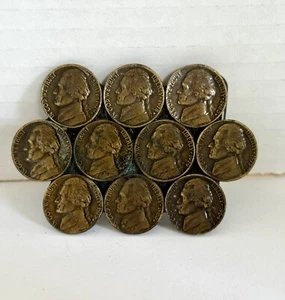 Oden Inc Vintage Coin Belt Buckle Nickels - Picture 1 of 4
