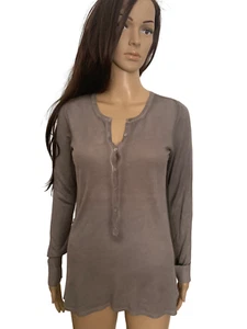Tequila Solo Junior Top Size XS (11-12 Years Old Girl) Soft Gray Fabric Buttons - Picture 1 of 7