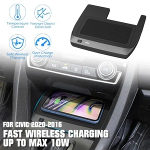 Car Wireless Charger Fast Charging Pad Charging Board For Honda Civic 2016-2020 - Zdjęcie 1 z 12