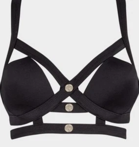 $462 Authentic NWT Versace Bikini Top Swimsuit Medusa Hardware Size 3D Beachwear - Picture 1 of 14