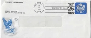 ArtCraft # UO78 Eagle Official Savings Bond Size Envelope W/window, w/o TM - Picture 1 of 1