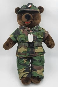 Bear Forces of America US Army Plüsch Teddybär IRA grün Camouflage mit Erkennungsmarke - Bild 1 von 12
