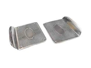 2x ALLOY RUNNING BOARD FOOT STEPS PLATES FOR VINTAGE UNIVERSAL CARS #V382-8 - Picture 1 of 10