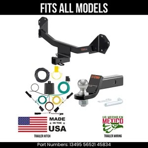 For 22-23 Chevy Bolt EUV Trailer Hitch 4 Pin Wire 178" Ball Fits All Curt 2K 2" - Picture 1 of 24