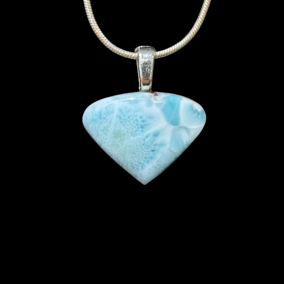 Collar Colgante Larimar ~ Colgante Piedra Azul y Cadena Joyería Larimar Foto 1 de 1