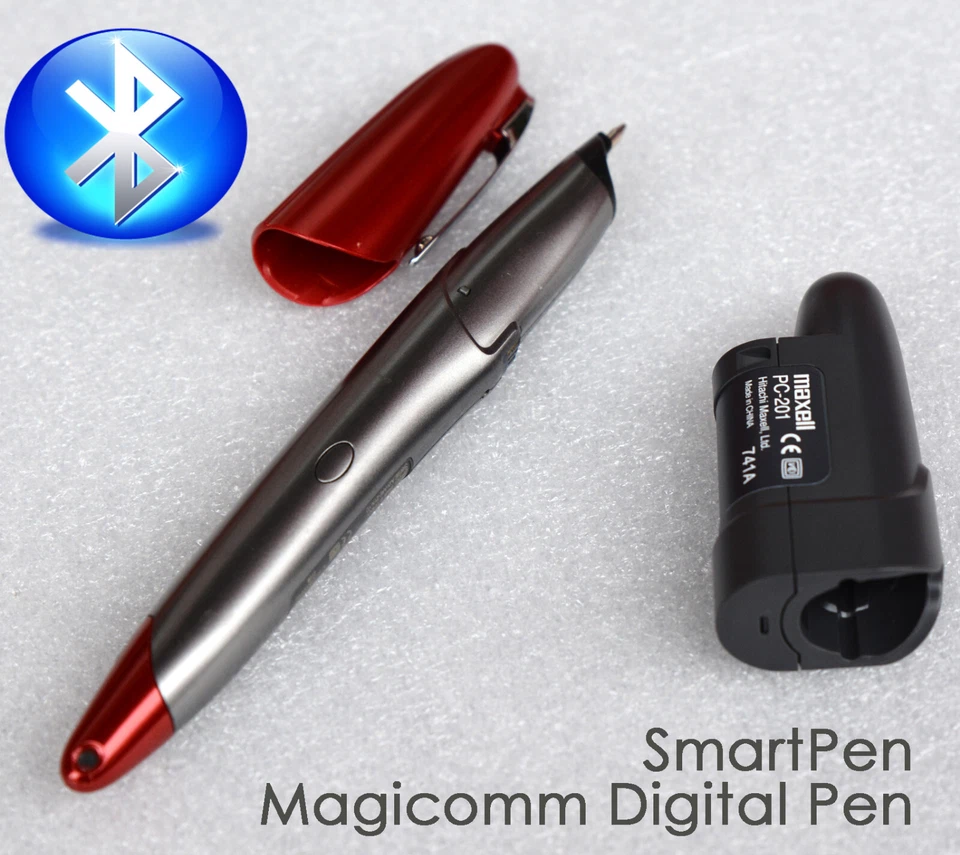 MAGICOMM DIGITAL SMART PEN SMARTPEN USB BLUETOOTH MIT MAXELL PC-201 LADESTATION - Bild 1 von 1