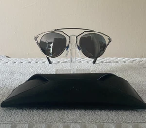 Christian Dior SoReal Sunglasses BOYMD Aviator Mirrored Silver Lenses 140mm - Picture 1 of 7