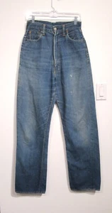 JEANS VINTAGE FINE ANNI 40 RIVETTI NASCOSTI 701 V REDLINES W27" I33" BIG E LEVIS P22 - Foto 1 di 24