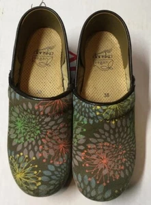 DANSKO Vegan Floral Professional Canvas Clog GREAT FOR SUMMER Size EU38 = US 7-8 - Picture 1 of 11