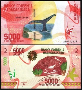 Madagascar 5000 Ariary 2017, UNC, P-102 - Picture 1 of 3
